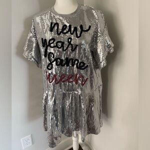 Silver Sequin Dress - new year same queen